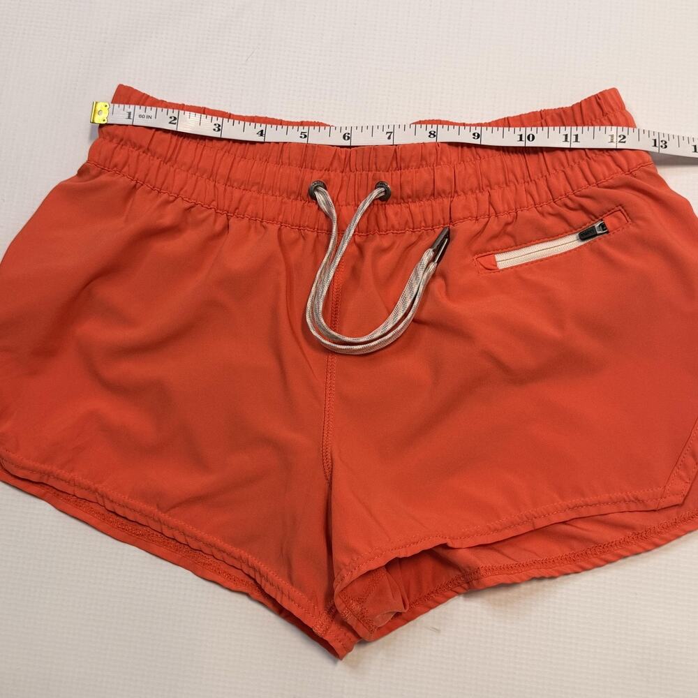 Vuori Shorts Womens Small Orange The Rise The Shine Lined Running Athletic VW304 - Picture 4 of 16
